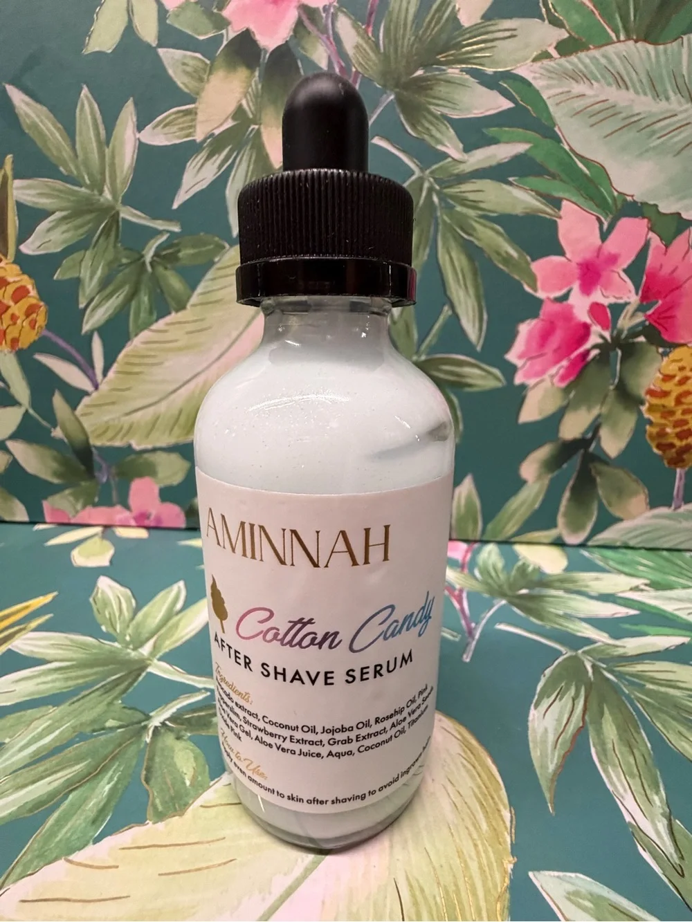 Aminnah Cotton Candy After Shave Serum 4 oz Cooling Formula NIB